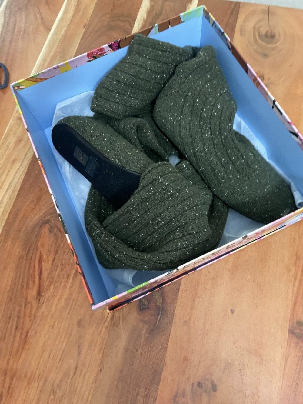 Jeffrey Campbell Wool Green High Stocking Boots